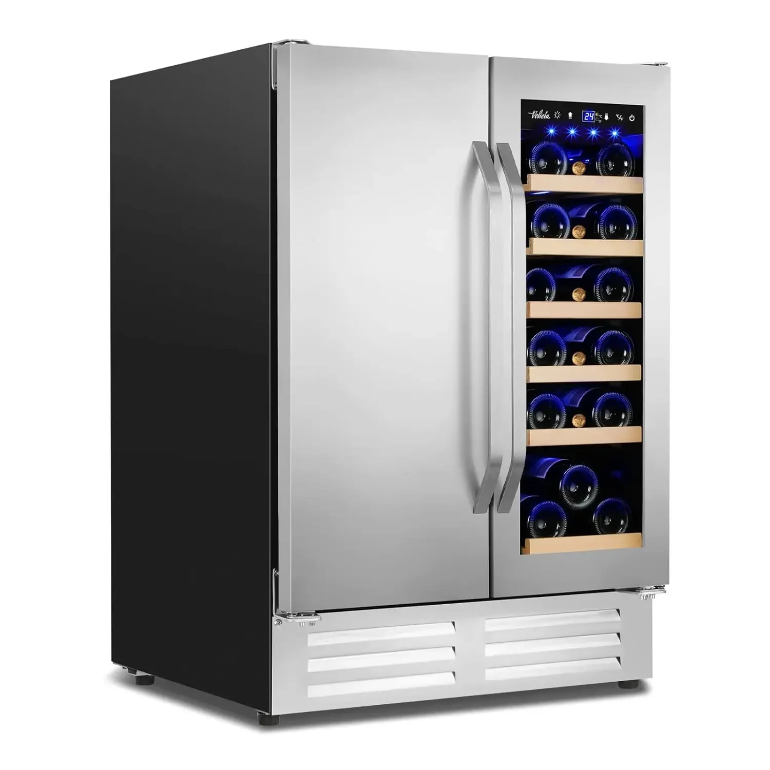 Wine Beer Fridge Dual Zone - Wine and Beverage Refrigerator,24 Inch Dual