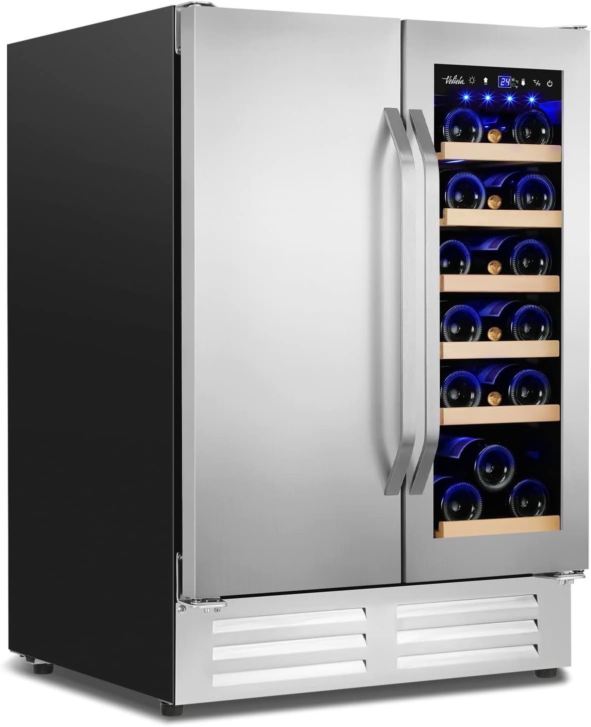 Wine Beer Fridge Dual Zone - Wine and Beverage Refrigerator,24 Inch Dual