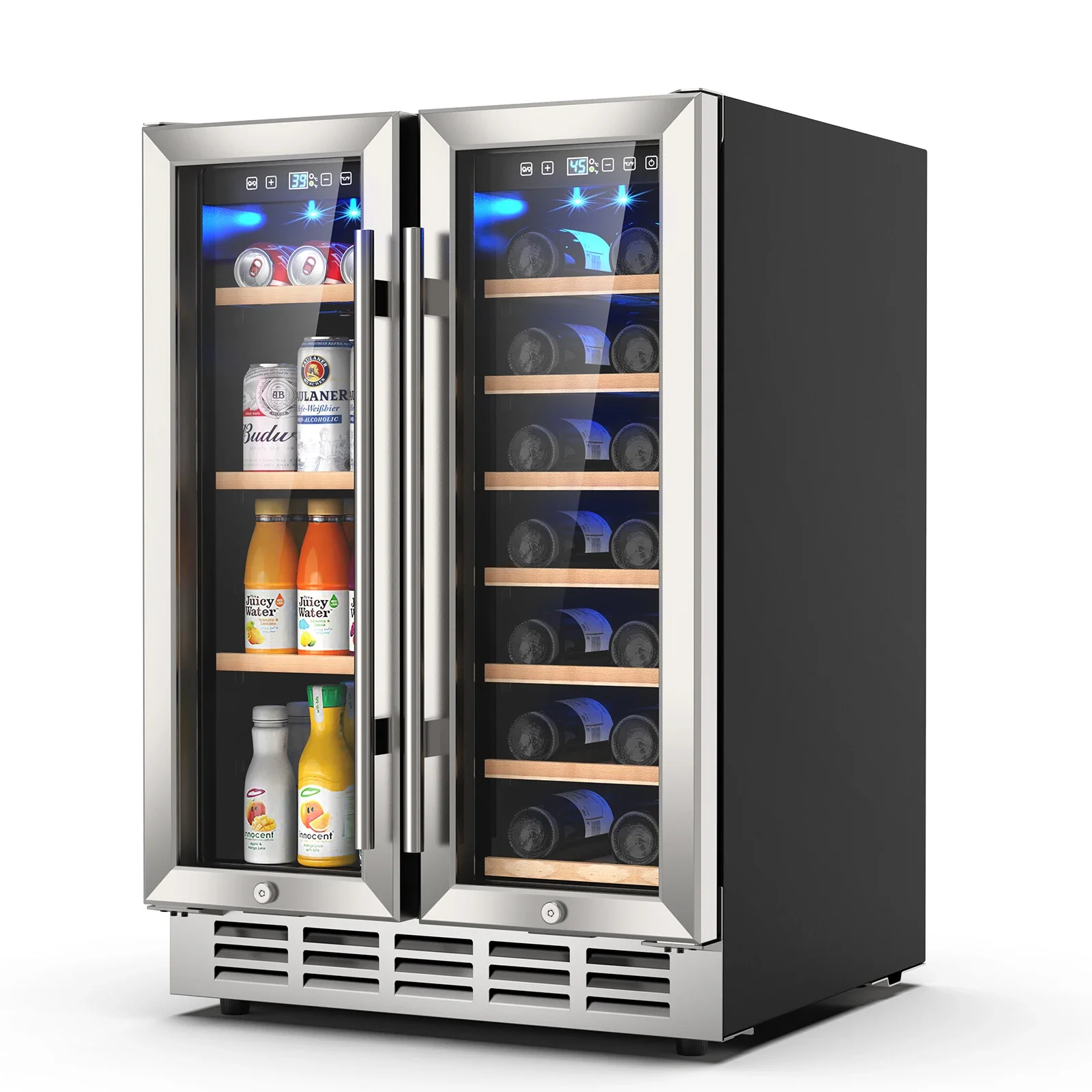 Wine Beer Fridge Dual Zone - SAT Wine and Beverage Refrigerator 24