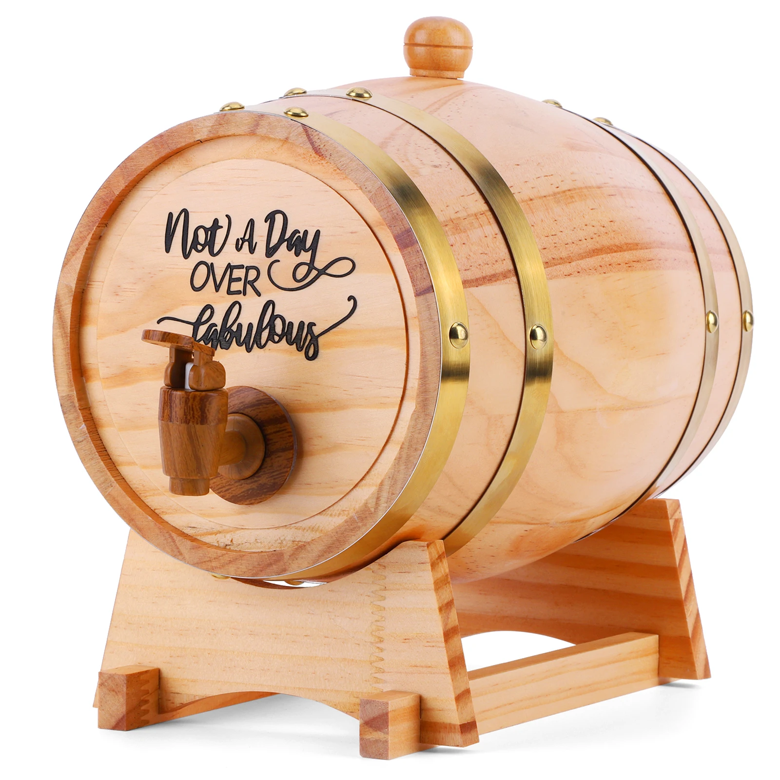 3L Wooden Whiskey Barrel with  - Wine Beer The Whiskey recension och pris