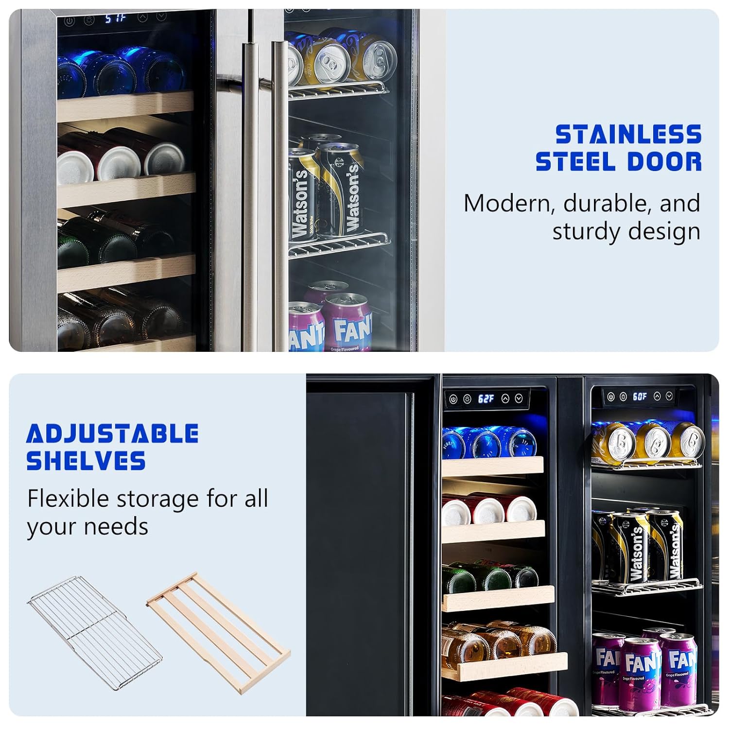 Beverage Refrigerator - 24-Inc - Wine Beer Fridge Dual Zone recension och pris