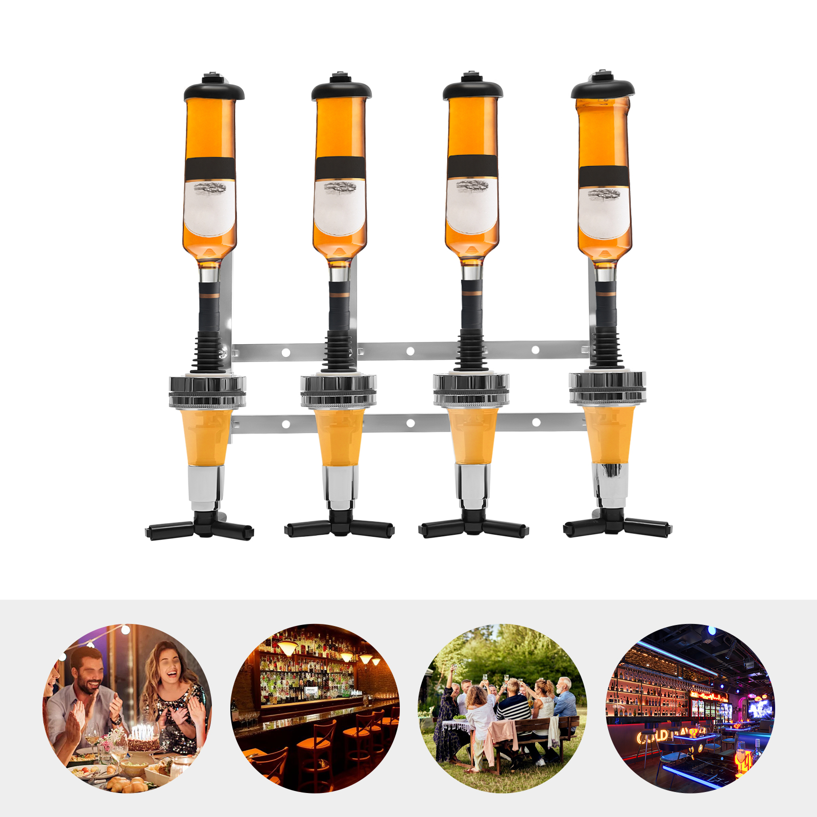 Modern 4 Bottle Dispenser Whis - Wine To Beer To Liquor recension och pris