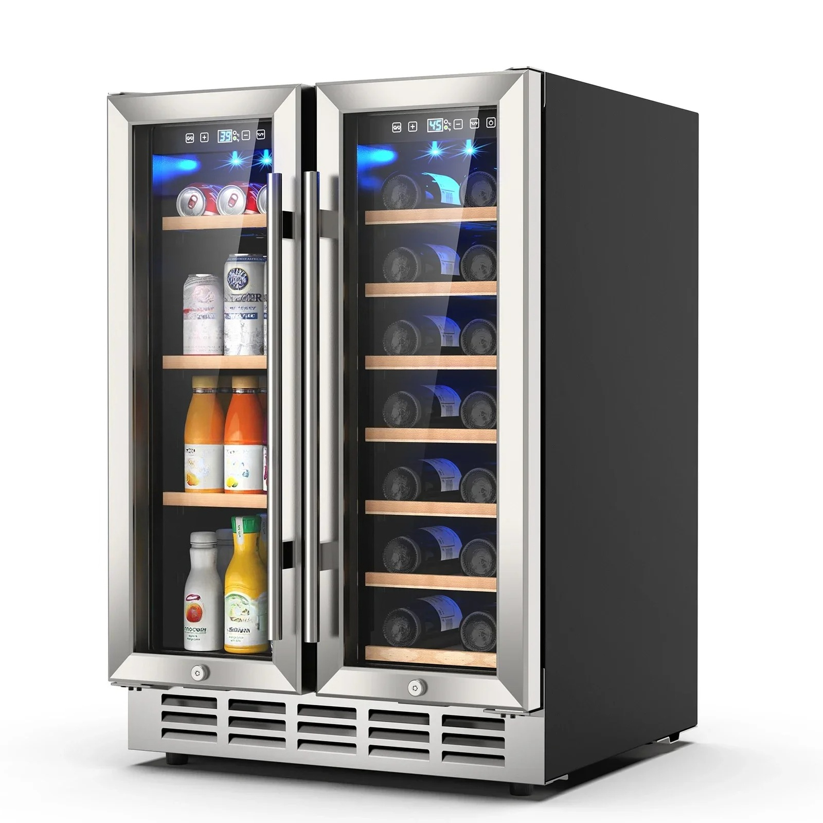 Wine and Beverage Refrigerator - Wine Beer Fridge Dual Zone recension och pris