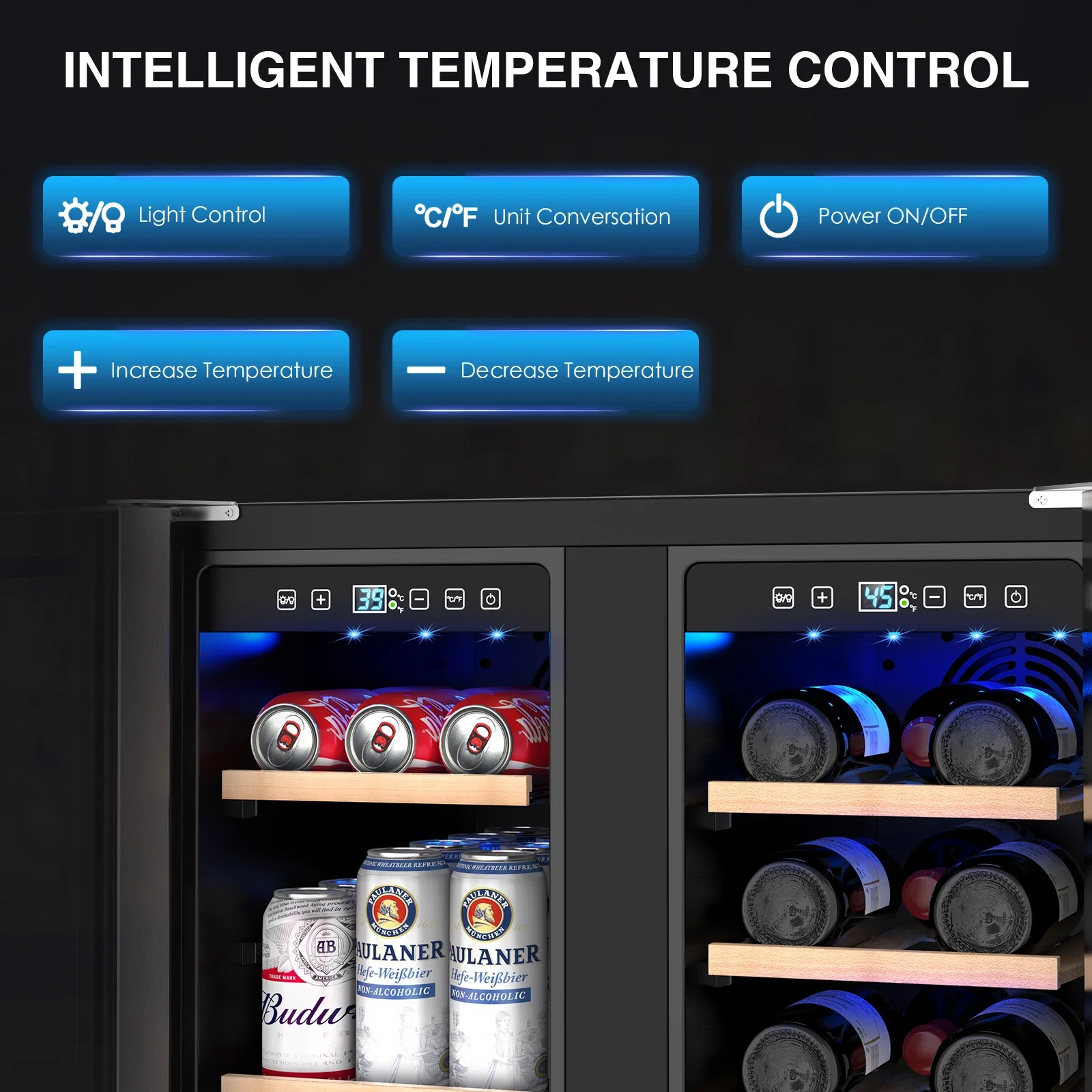 SAT Wine and Beverage Refriger - Wine Beer Fridge Dual Zone recension och pris