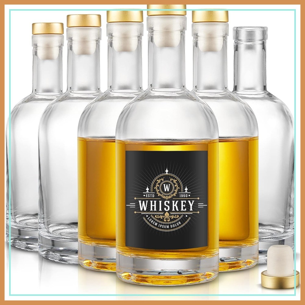 Set of 6 Glass Bottles, 12 oz  - Wine To Beer To Liquor recension och pris