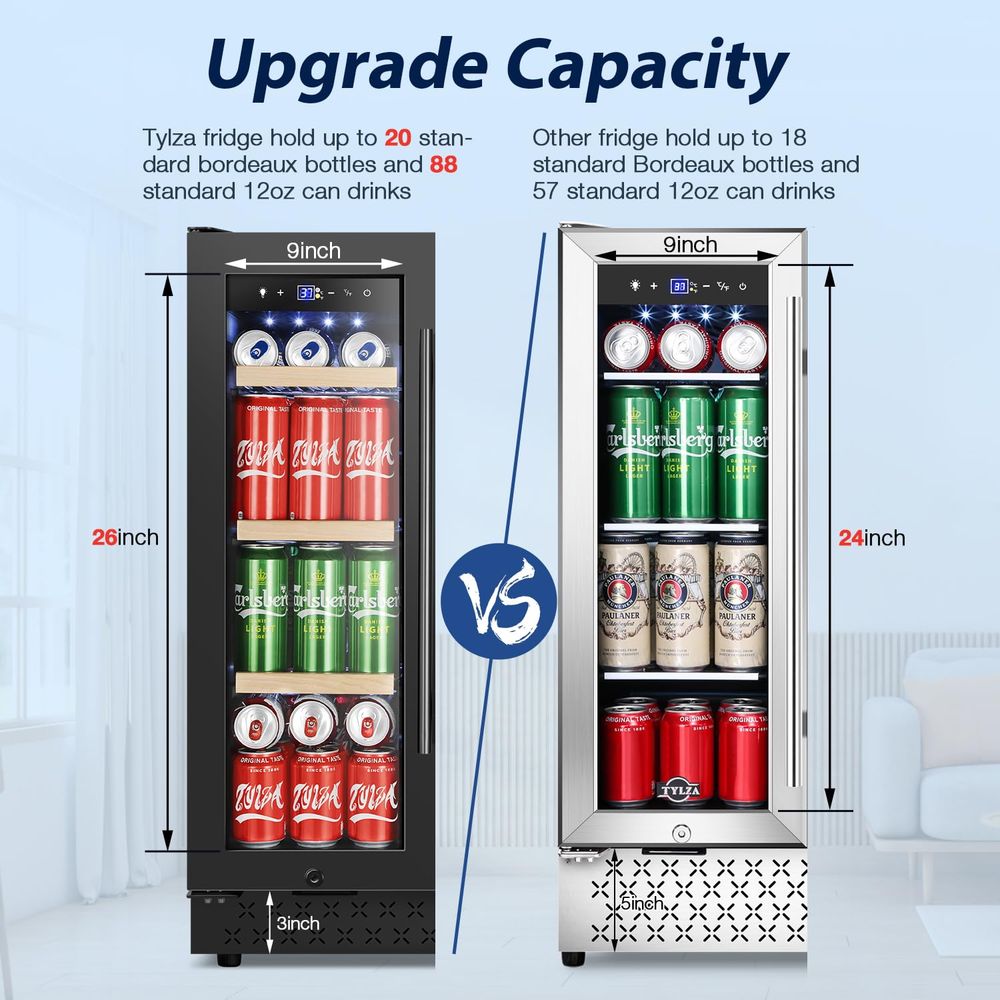 24 Inch Wine and Beverage Refr - Wine Beer Fridge Dual Zone recension och pris