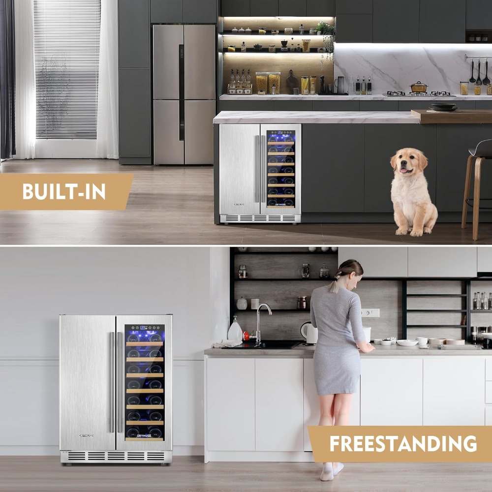 Wine and Beverage Refrigerator - Wine Beer Fridge Dual Zone recension och pris