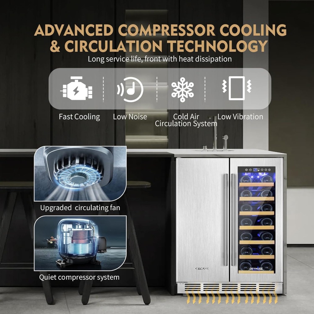 Wine and Beverage Refrigerator - Wine Beer Fridge Dual Zone recension och pris
