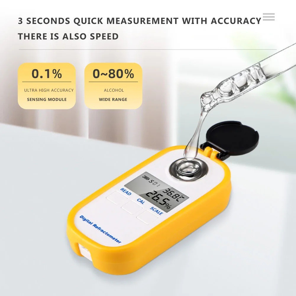 Digital Alcohol Refractometer  - Wine Beer Spirit recension och pris